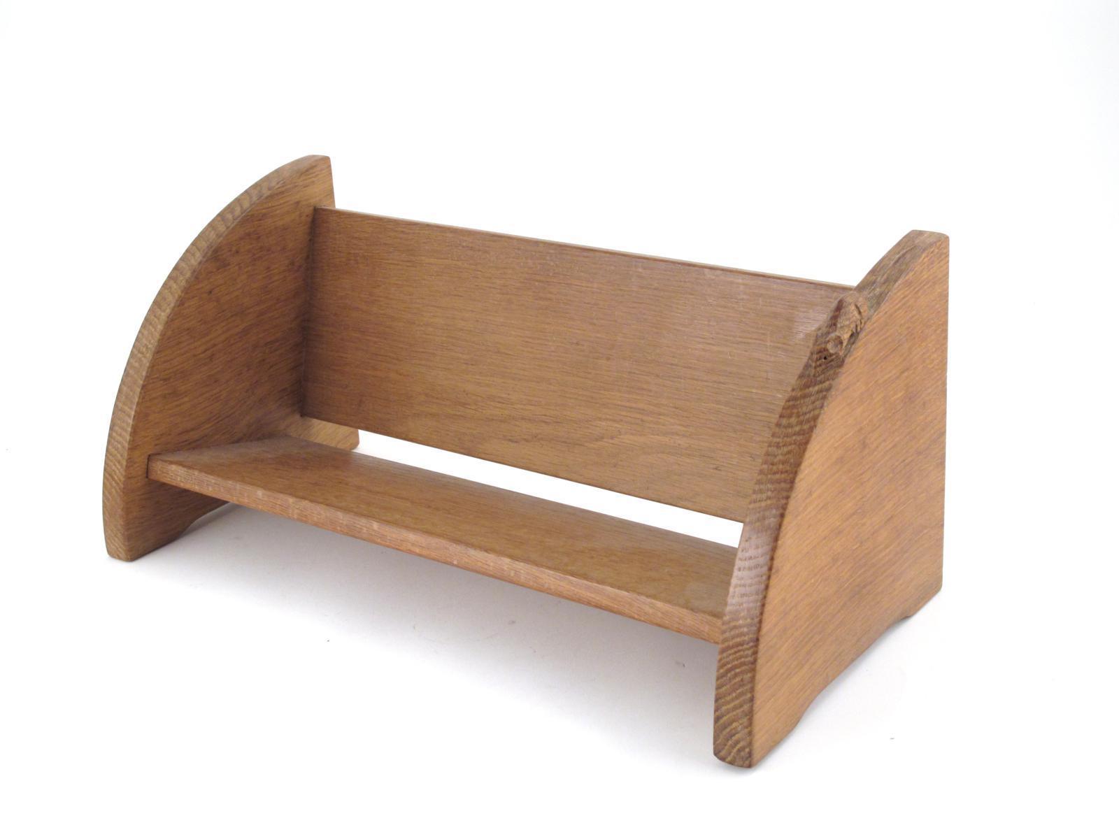 Appraisal: A Robert Mouseman Thompson oak book shelf