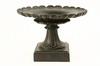 Appraisal: BRONZE TAZZA - Greek Revival Open Tazza on integral square