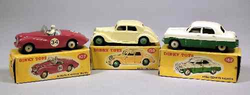 Appraisal: Three early Dinky diecast cars - ''Sunbeam Alpine Sports'' No