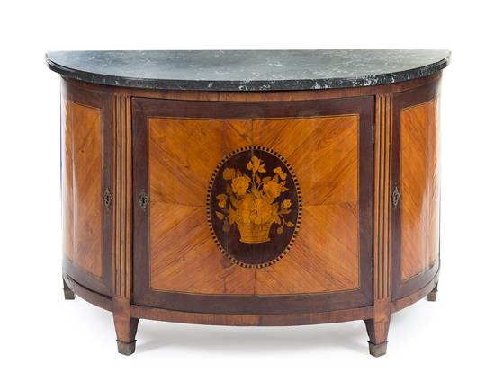 Appraisal: Sale Lot An Adam Style Marquetry Console Cabinet having a