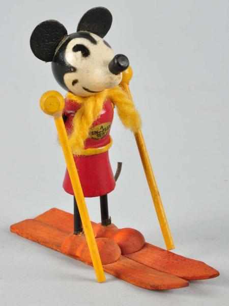 Appraisal: Disney Mickey Mouse Fun-E-Flex Skiing Toy Description Depicts Mickey Mouse