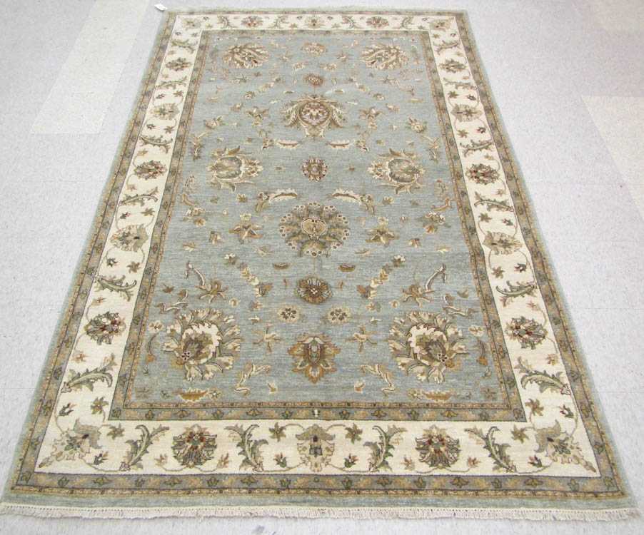 Appraisal: HAND KNOTTED ORIENTAL CARPET Indo-Persian Isfahan floral design on light