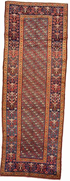 Appraisal: A Kurdish runner Northwest Persia circa size approximately ft in