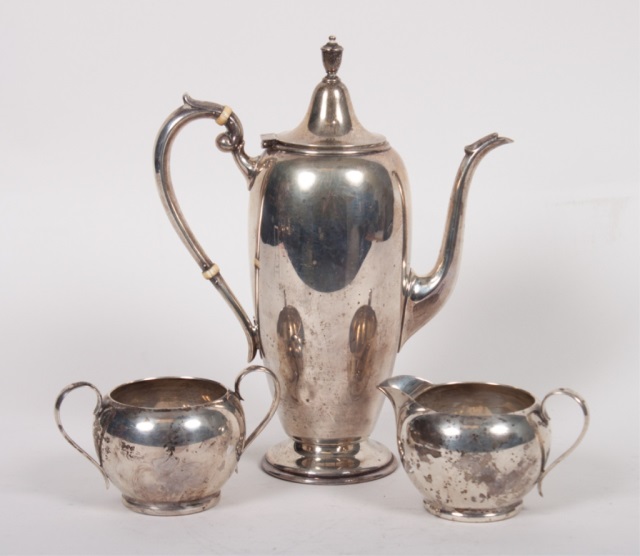 Appraisal: Gorham sterling -piece after-dinner coffee set including demitasse coffee pot