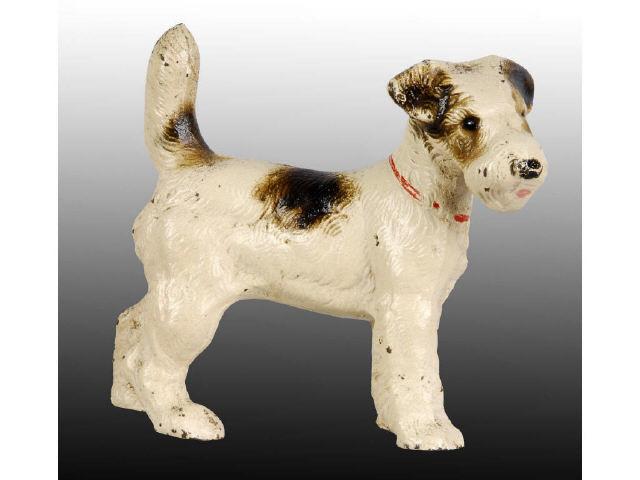 Appraisal: Wirehaired Fox Terrier Cast Iron Doorstop Description Full-figure solid casting