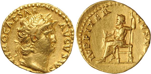 Appraisal: Rome Nero AD - AV Aureus Gold aureus of Nero