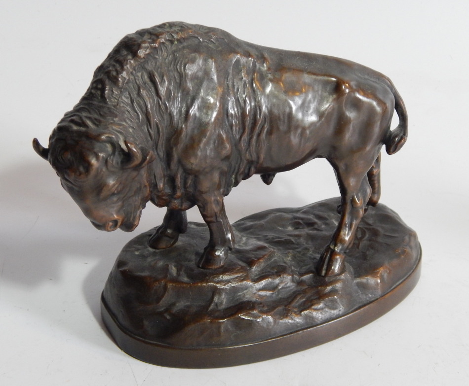 Appraisal: An early thC hollow cast bronze model of a standing