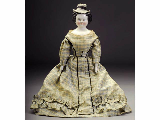 Appraisal: High Brow China Lady Doll with Hat Description China hands