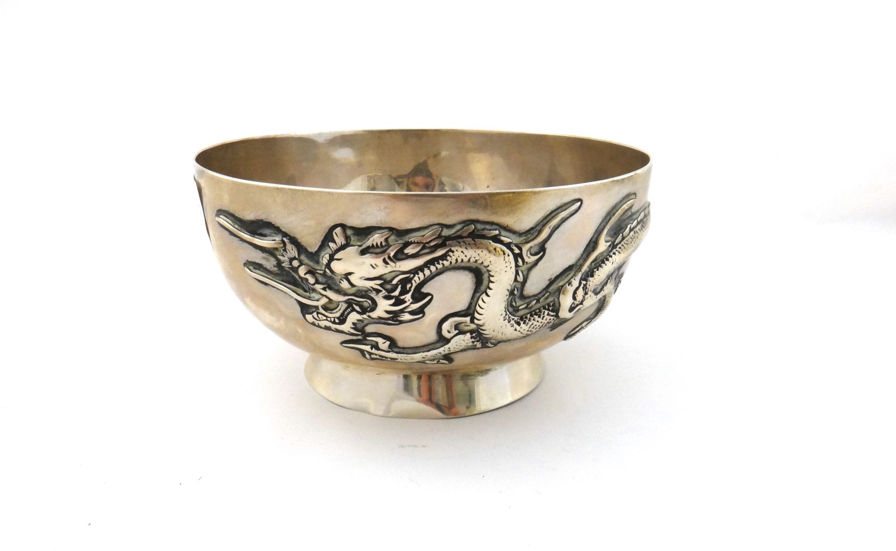 Appraisal: A Chinese silver bowl th century raised on a flared