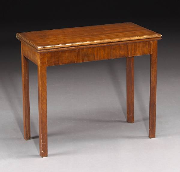 Appraisal: A George III mahogany concertina card table second quarter th