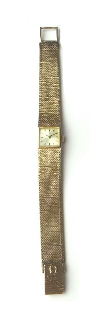 Appraisal: A ladies ct gold Omega bracelet wristwatch the signed square