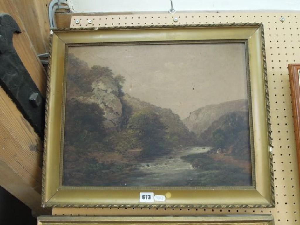 Appraisal: A late th century oil painting on canvas of a