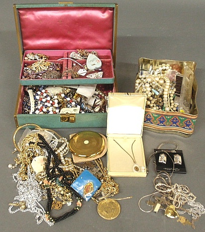 Appraisal: - Large group of sterling silver and costume jewelry to