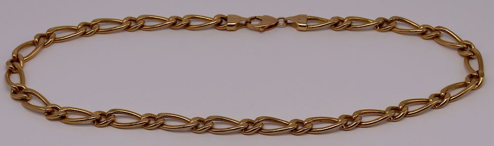 Appraisal: JEWELRY Austrian kt Gold Chain Necklace Austrian kt yellow gold