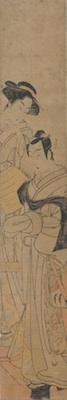 Appraisal: A Japanese Woodblock Pillar Print Possibly by Kikugawa Eizan -