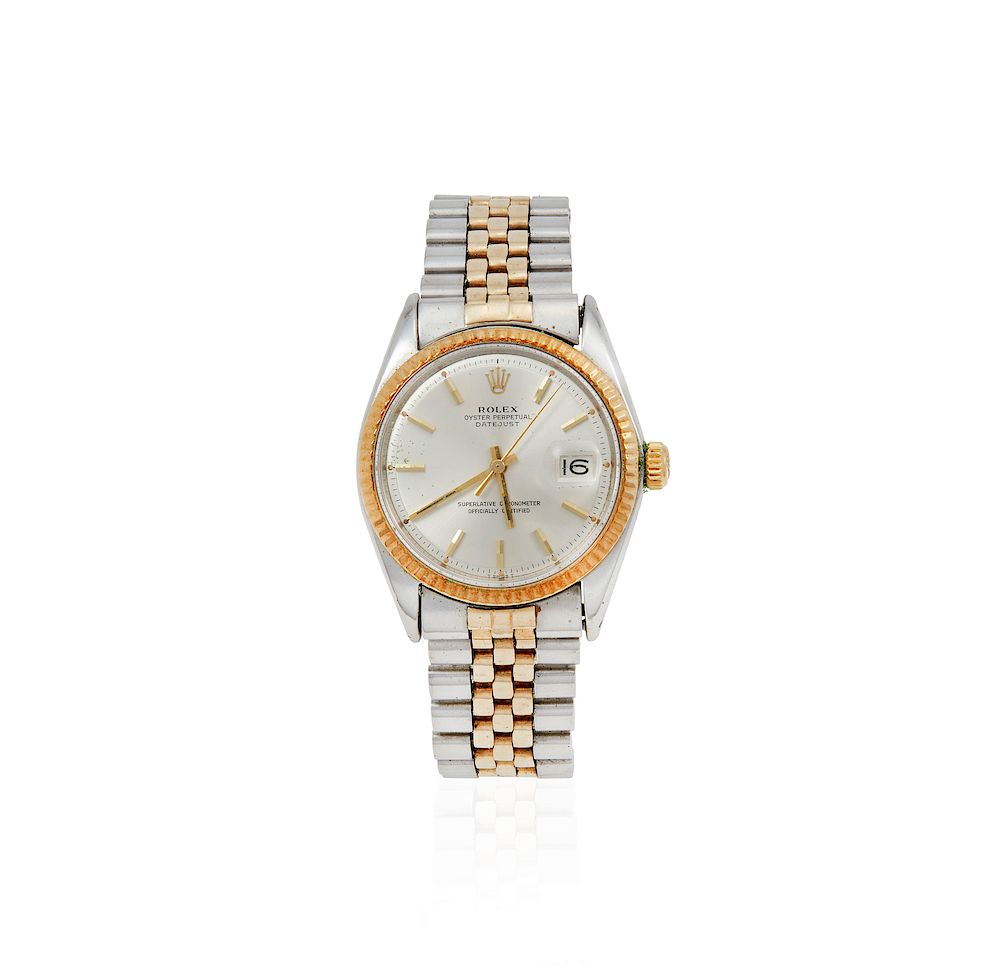 Appraisal: Men's Two-Tone Rolex Datejust Watch Men's two-tone gold steel Rolex