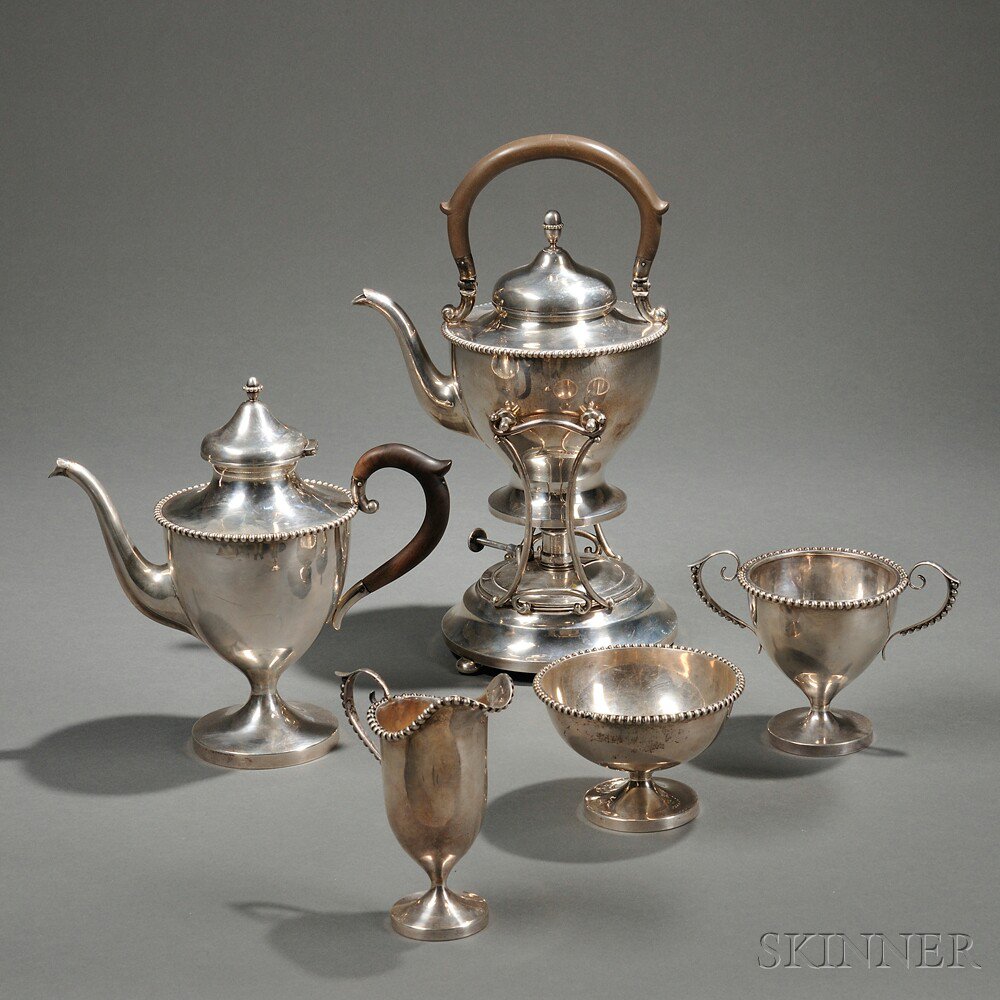 Appraisal: Four-piece Simons Brothers Sterling Silver Tea Service Philadelphia th th