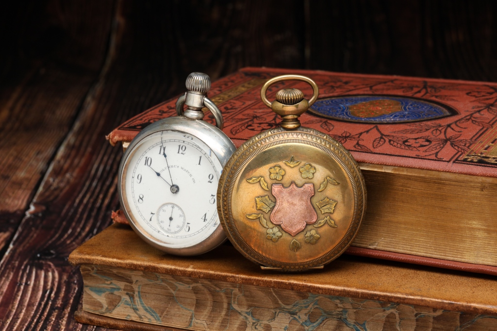 Appraisal: TWO -TONE VINTAGE POCKET WATCHES American late th century Two