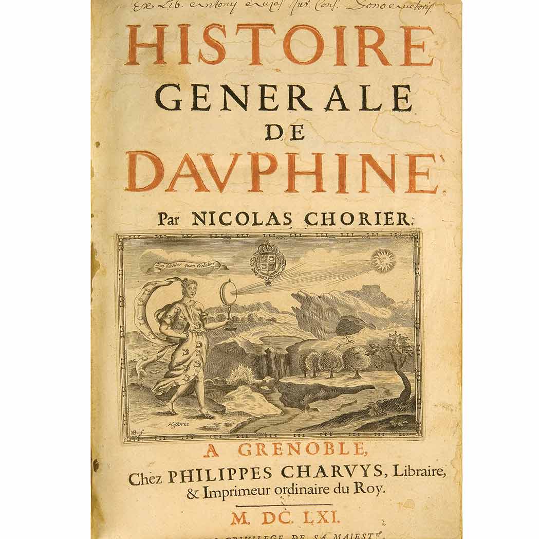 Appraisal: CHORIER NICOLAS Histoire Generale de Dauphine Grenoble Phillipes Charvys Together