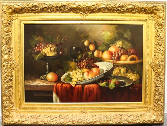 Appraisal: Sale Lot Continental School th century Still Life with Fruit