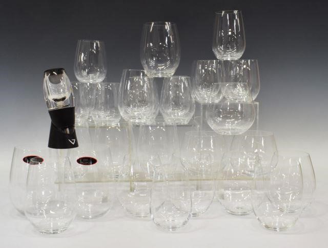 Appraisal: lot of Riedel colorless stemless wine glasses all with acid