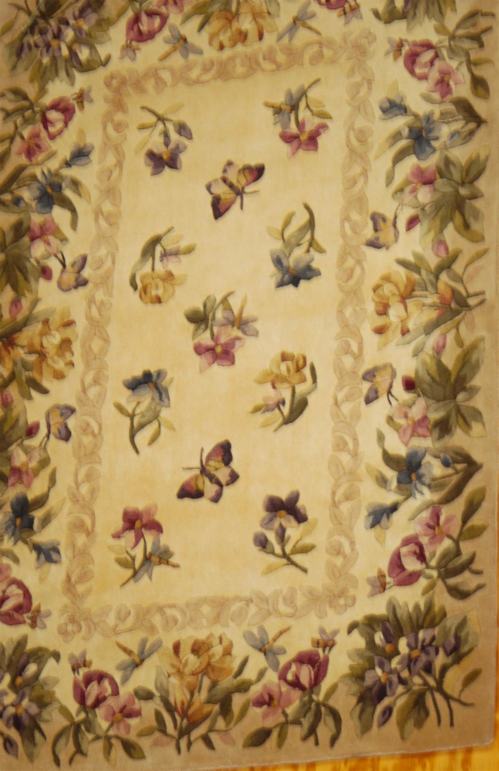 Appraisal: CHINESE WOOL HOOKED RUG from the Jewel Collection having an