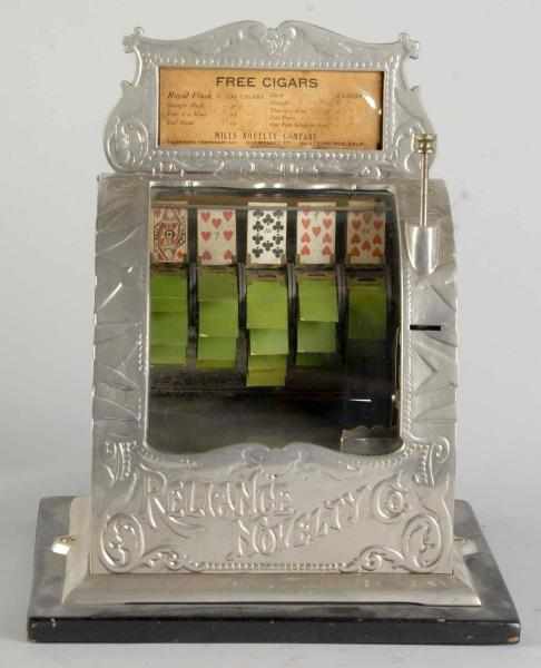 Appraisal: Cast Iron Reliance Novelty Poker Trade Stimulator Description A very