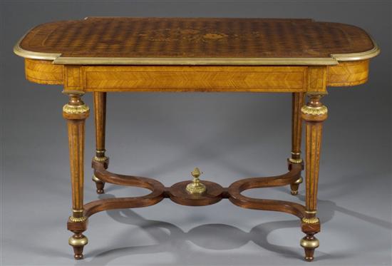 Appraisal: Louis XV Style Marquetry Center Table Early th century Top