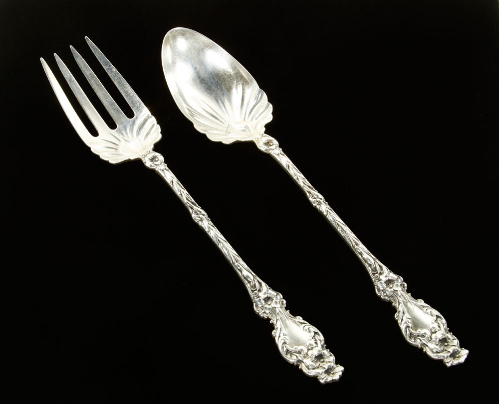 Appraisal: - Wallace Sterling Serving Pieces Wallace sterling silver serving fork