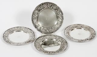 Appraisal: S KIRK SONS CO STERLING SILVER BREAD PLATES S KIRK