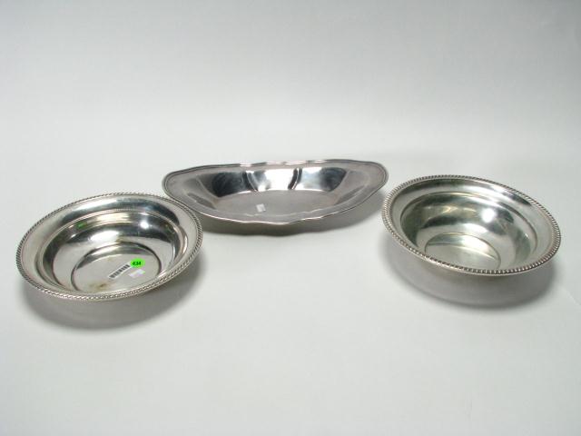 Appraisal: Three sterling silver serving items including '' Gorham bowl ''