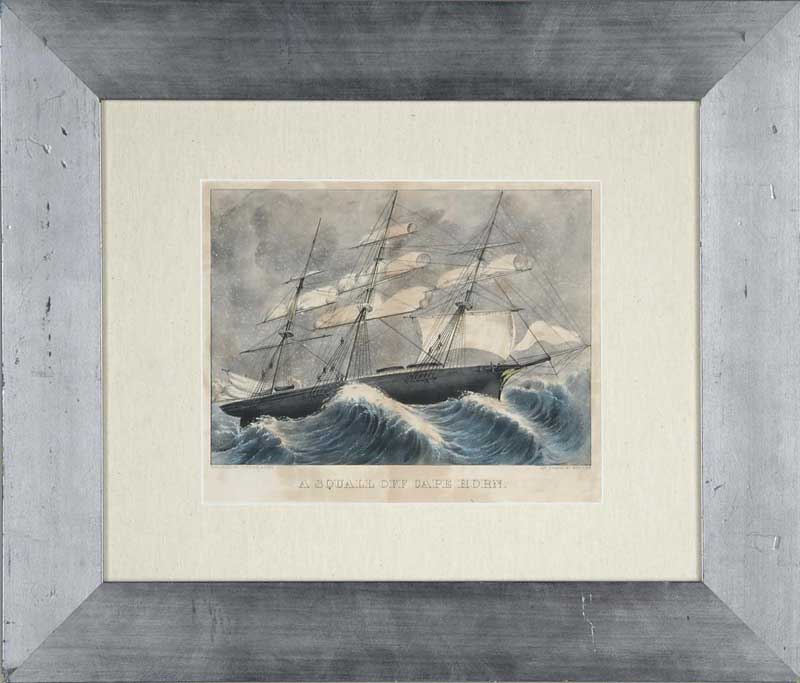 Appraisal: CURRIER IVES American Publisher th Century A SQUALL OFF CAPE