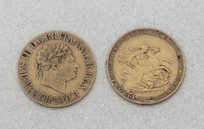 Appraisal: Two George III gold sovereigns