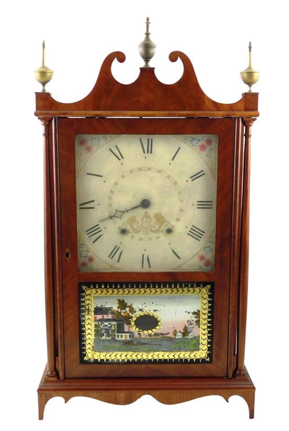 Appraisal: CLOCK Seth Thomas Plymouth CT Pillar Scroll shelf clock c