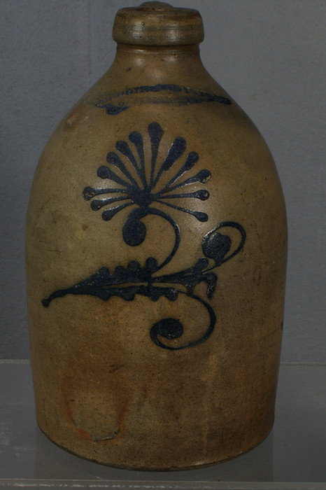 Appraisal: gal blue decorated stoneware jug Nichols and Boynton Burlington VT