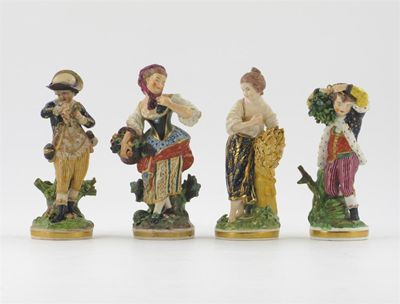 Appraisal: A matched set of four Derby figures from the French