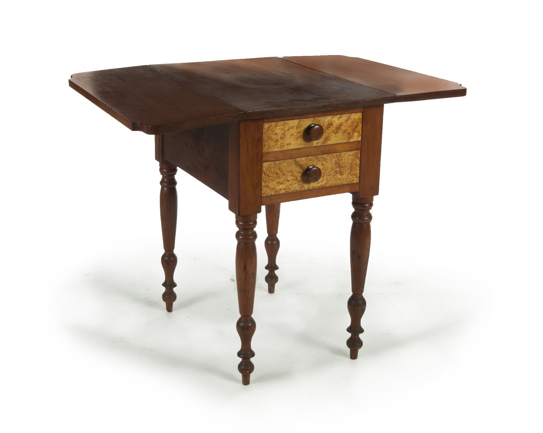 Appraisal: LATE SHERATON TWO-DRAWER DROP LEAF TABLE American nd quarter- th