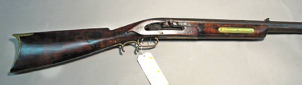 Appraisal: An American single shot bench rifle of extraordinary size The