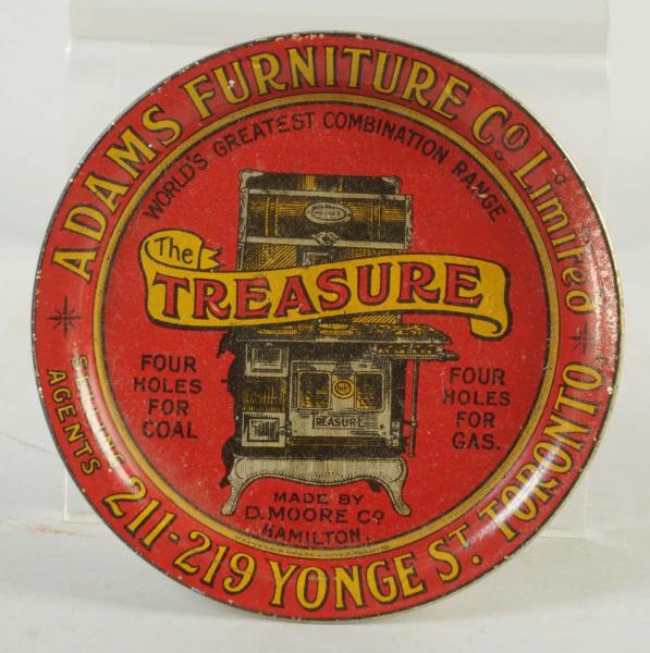 Appraisal: The Treasure Stove Tip Tray This tray advertises Adam's Furniture