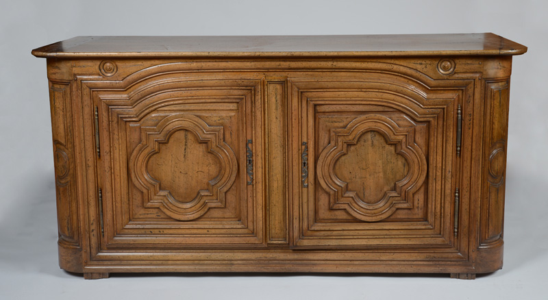 Appraisal: Italian Baroque Style Carved Walnut Side Cabinet The fitted interior