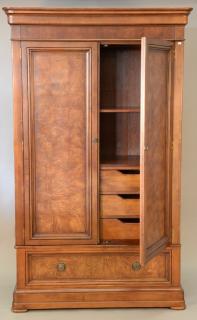 Appraisal: Ethan Allen burlwood two door cabinet armoire ht in wd