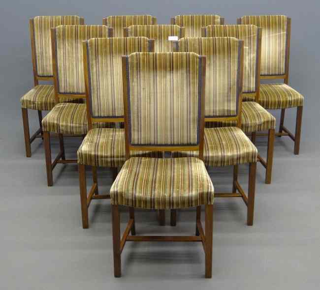 Appraisal: Set of upholstered Mid Century dining chairs