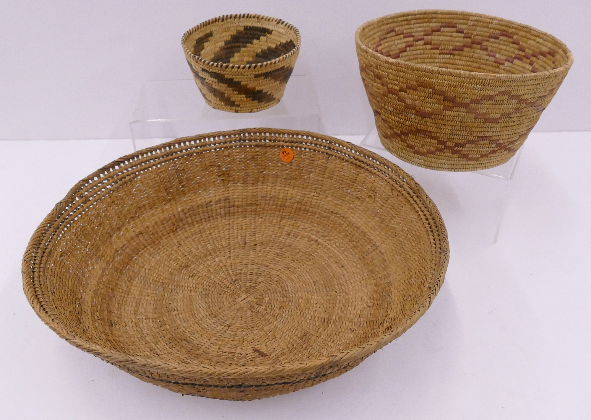 Appraisal: pc Indian Basketry Bowls- largest '' diameter