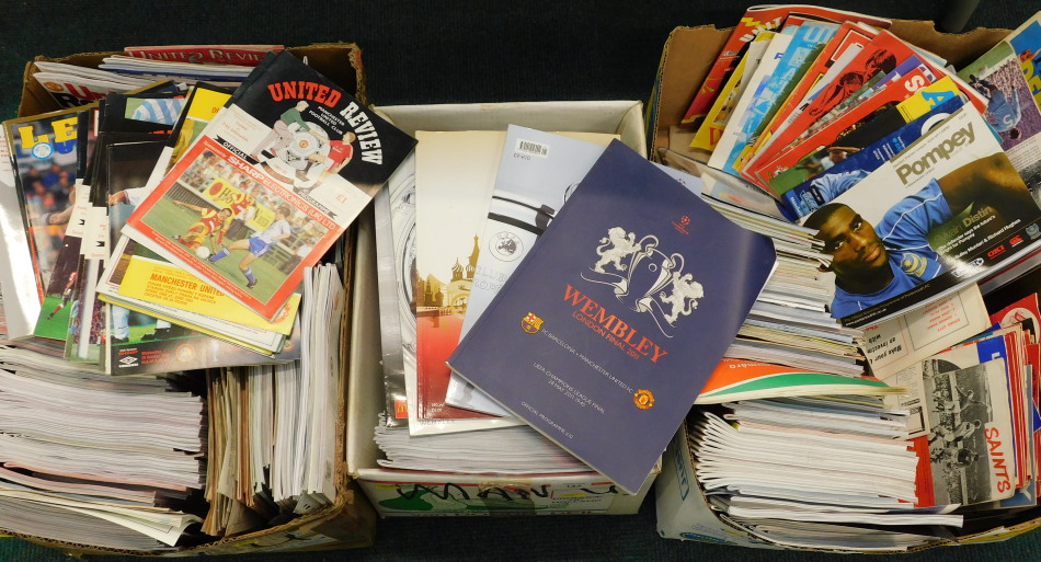 Appraisal: A large quantity of Manchester United football programmes including some