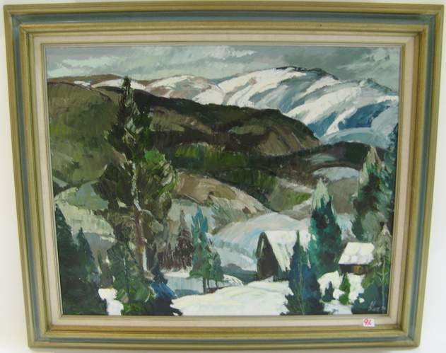 Appraisal: ROBERT BOB BLUE OIL ON CANVAS Oregon th century- born