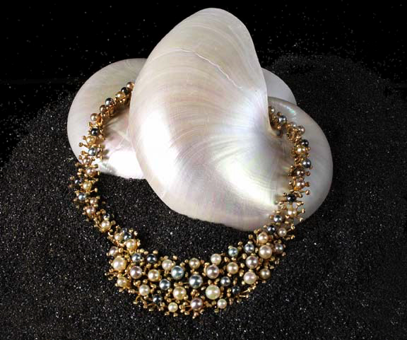 Appraisal: Stunning Faux Pearl Graduated Necklace ca by Grosse Germany the