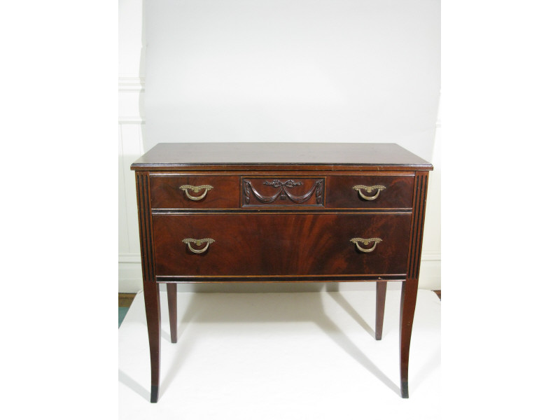 Appraisal: Diminutive Server American mid th c mahogany and mahogany veneers