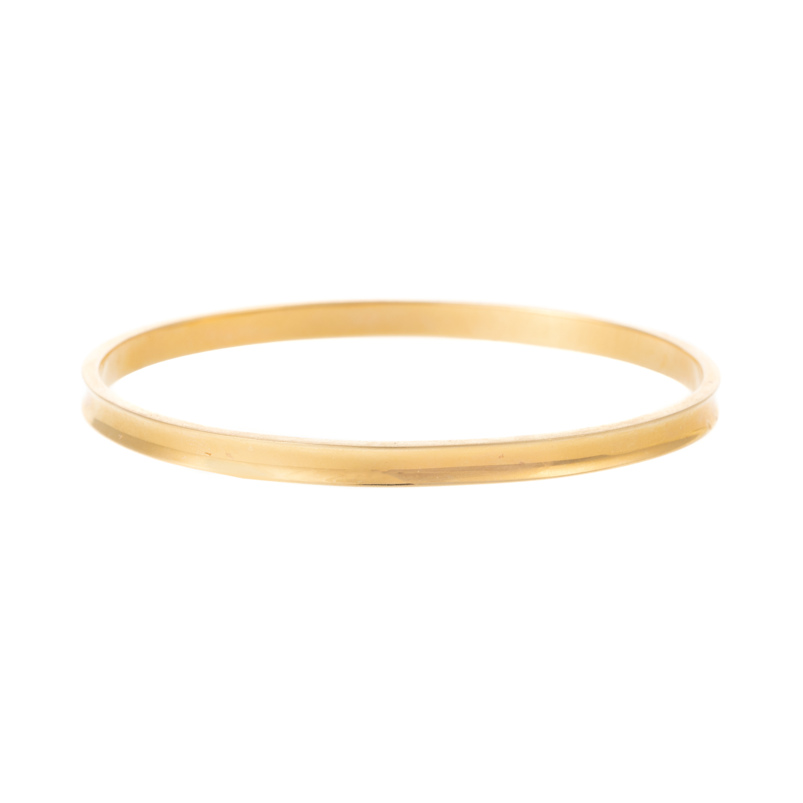 Appraisal: A HIGH POLISH BANGLE IN K YELLOW GOLD K yellow