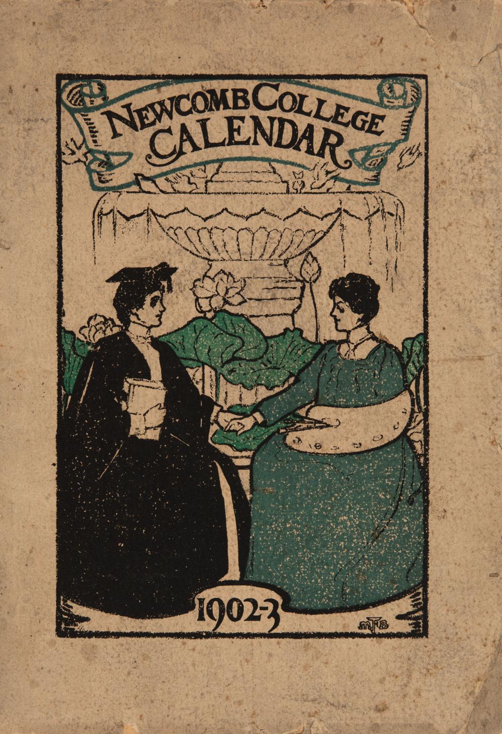 Appraisal: Newcomb College Calendar - designed by Mary Frances Baker active