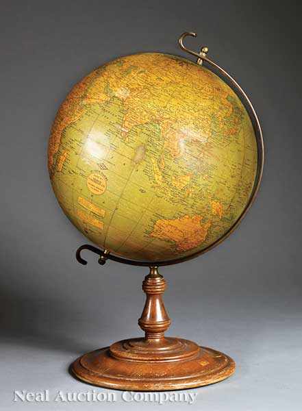 Appraisal: An Antique American Twelve-Inch Terrestrial Globe early th c cartouche